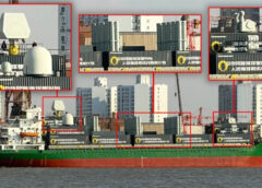 Xuất hiện ảnh tàu hàng Trung Quốc chở container chứa 60 bệ tên lửa